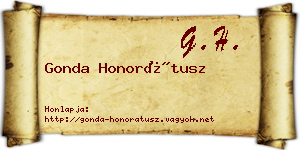 Gonda Honorátusz névjegykártya